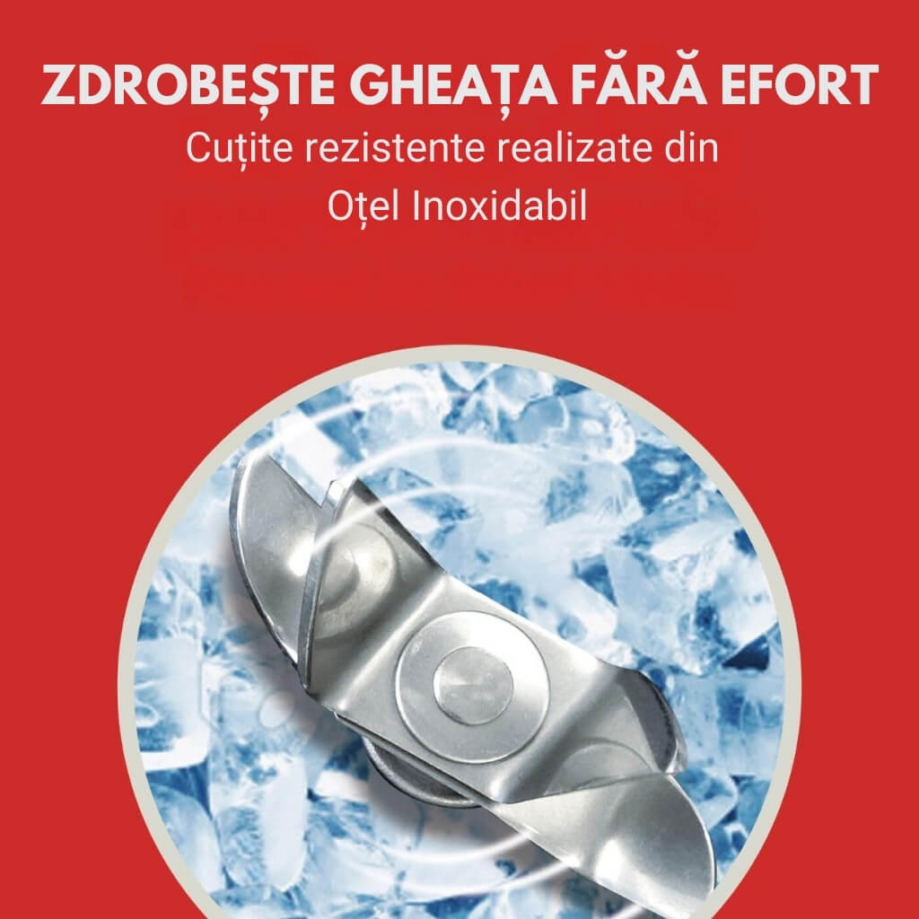 Blender Multifuncțional Royalty Line® 800W, Cană din Sticlă, 1.5 l