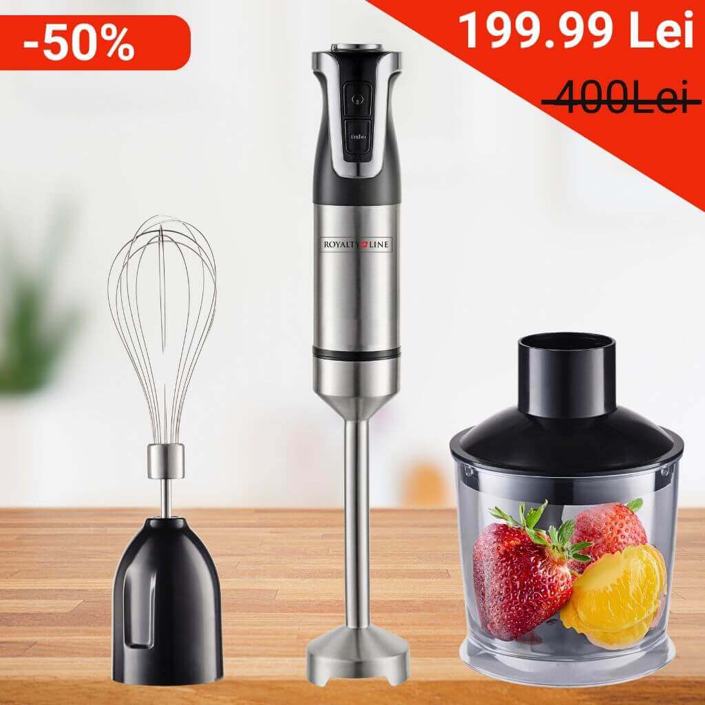 Blender Vertical Multifuncțional Royalty Line® 800W, 3 în 1