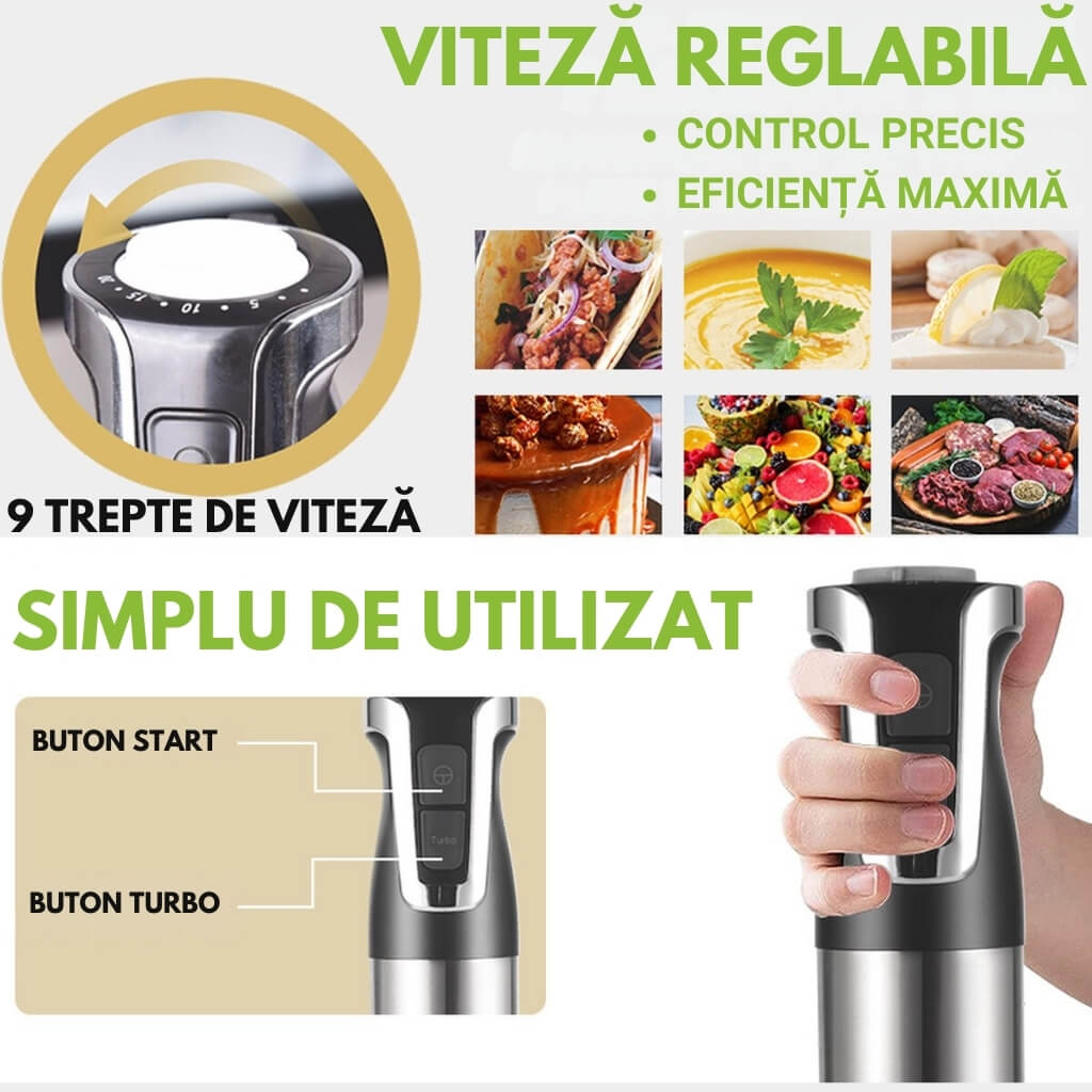 Blender Vertical Multifuncțional Royalty Line® 800W, 3 în 1