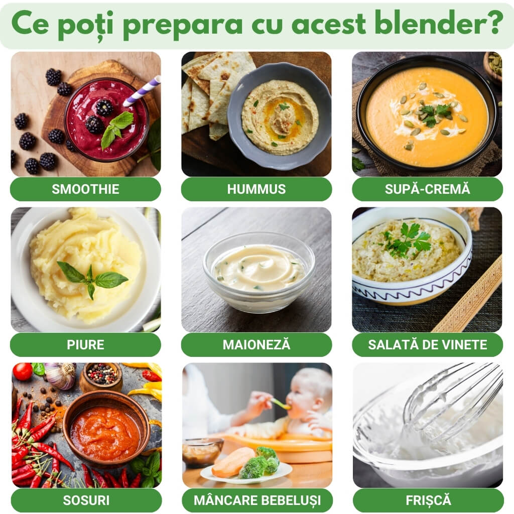 Blender Vertical Multifuncțional Royalty Line® 800W, 3 în 1