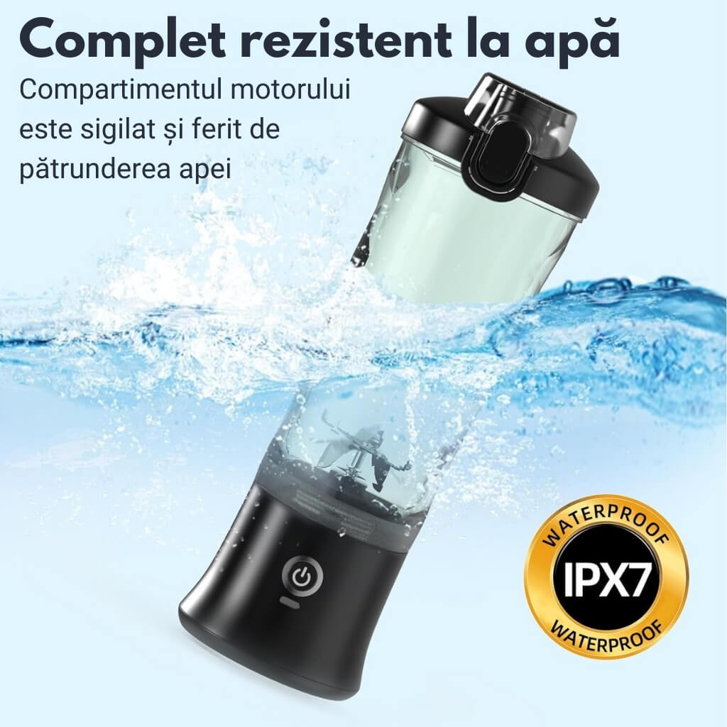 Blender Portabil Zetta Innovation® 540W, 600ml, USB-C, 4000mAh