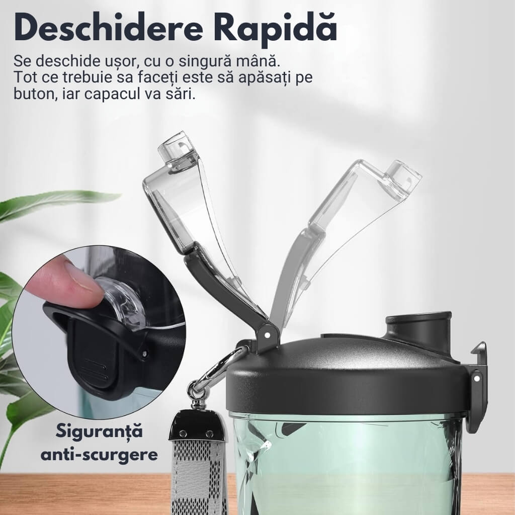 Blender Portabil Zetta Innovation® 540W, 600ml, USB-C, 4000mAh