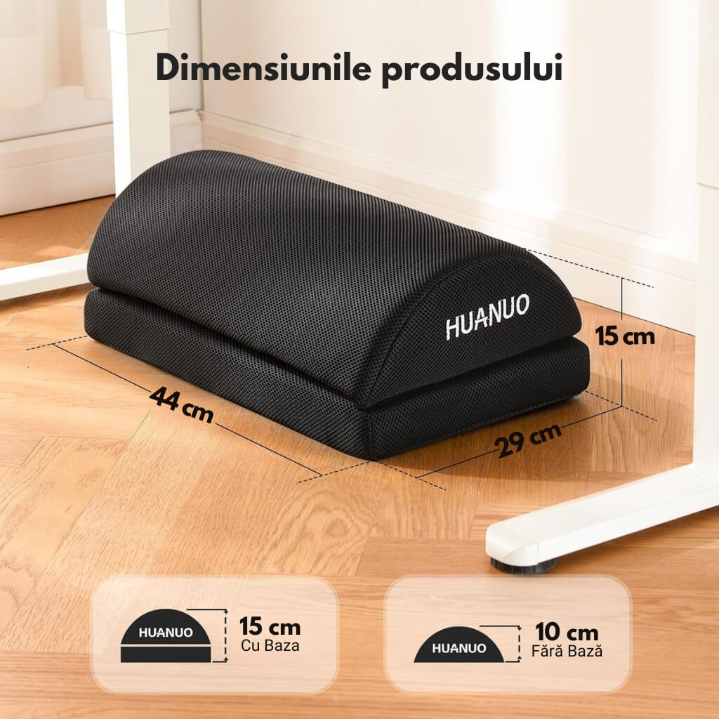Suport ergonomic picioare birou, spuma cu memorie, 2 pozitii de inaltime