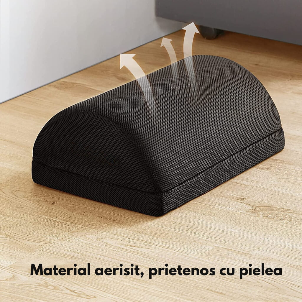 Suport ergonomic picioare birou, spuma cu memorie, 2 pozitii de inaltime
