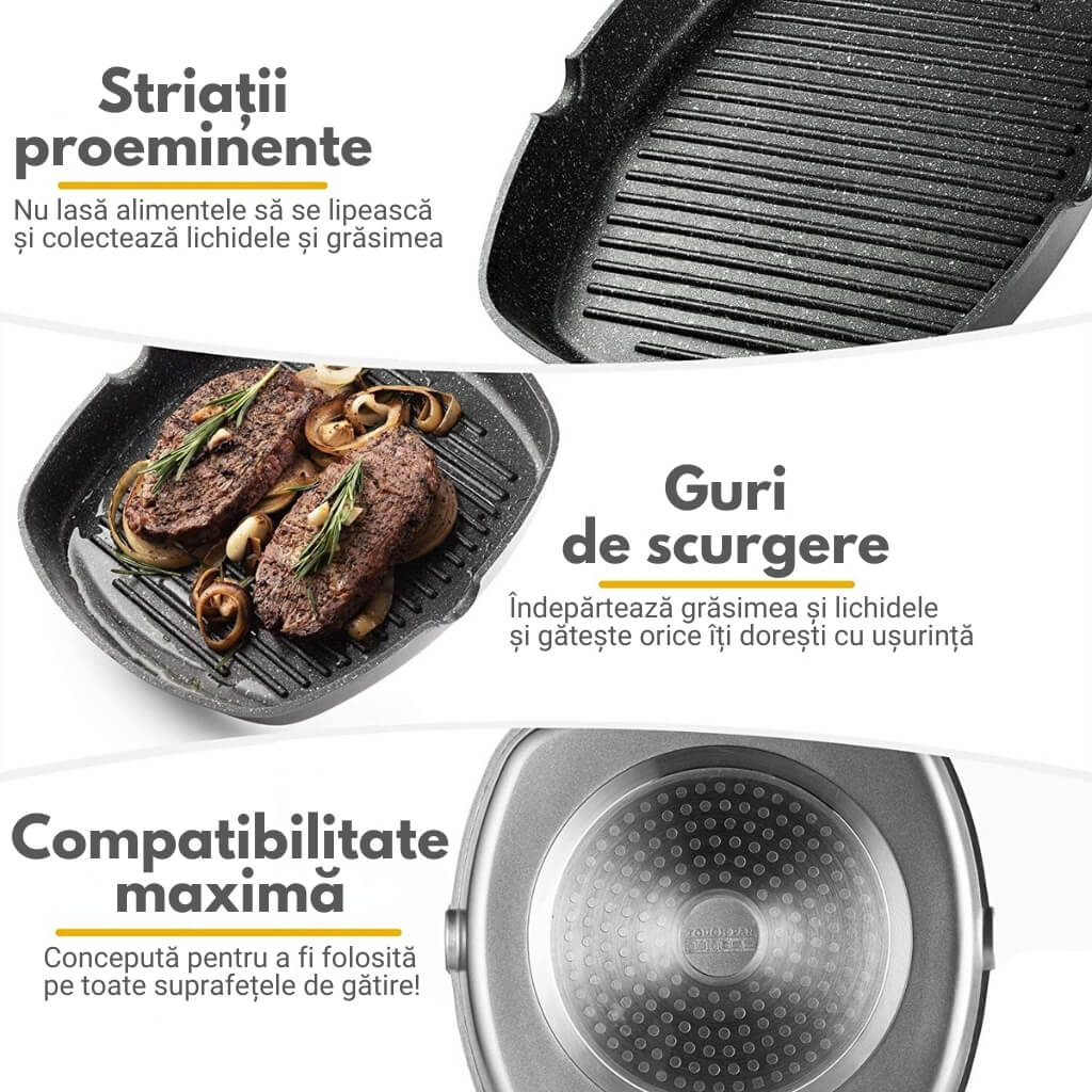 Tigaie Grill Antiaderenta Royalty Line® 28cm