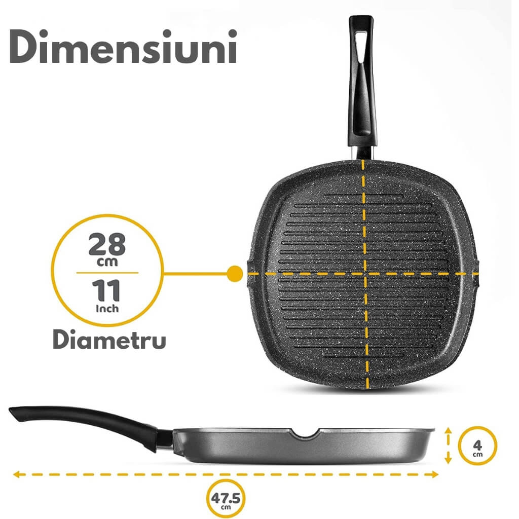 Tigaie Grill Antiaderenta Royalty Line® 28cm
