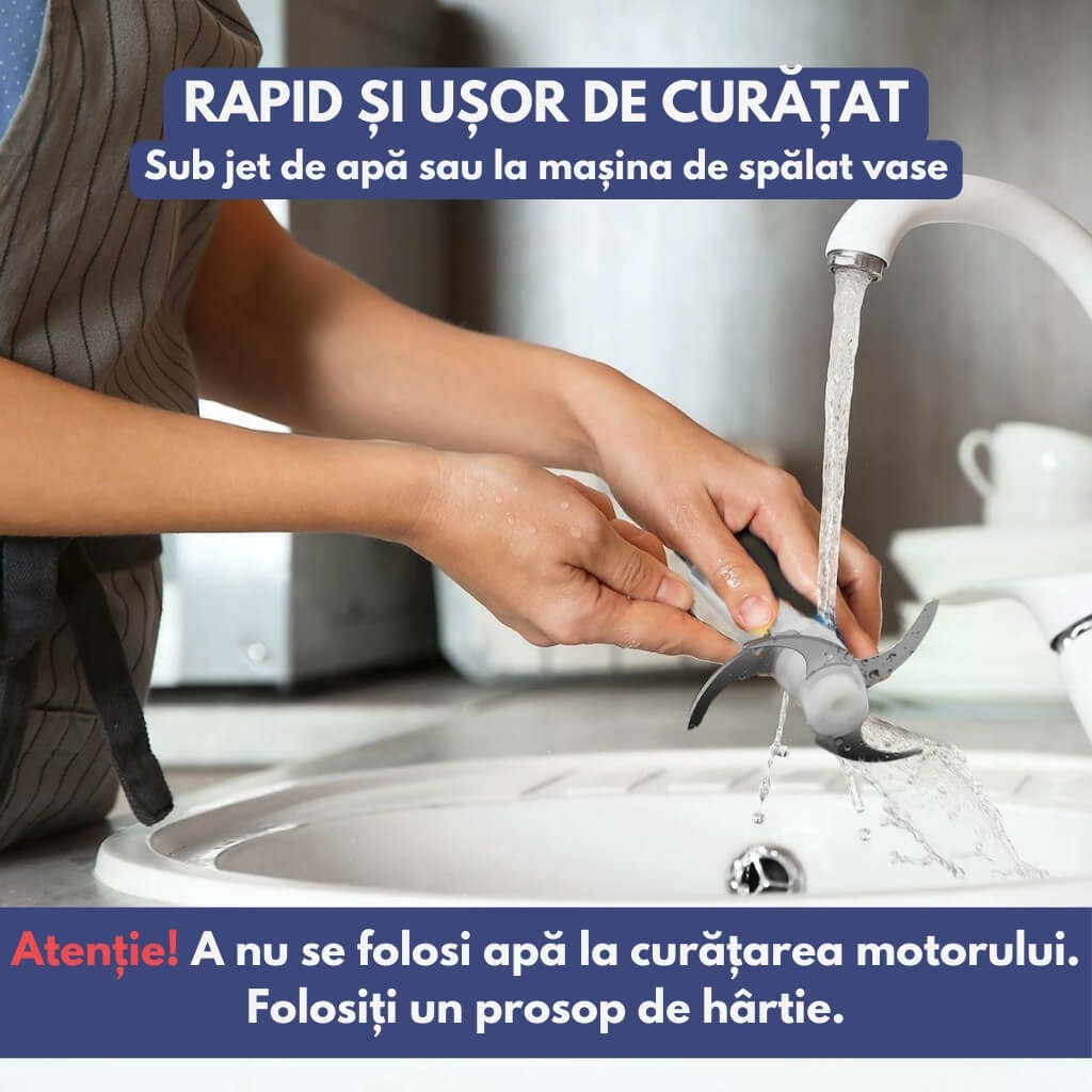 Tocător Electric Royalty Line® 300W, 1.8 Litri, 2 Viteze, Inox